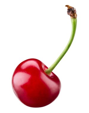 Beyaz arka planda izole edilmiş kiraz. kırpma yolu ile.