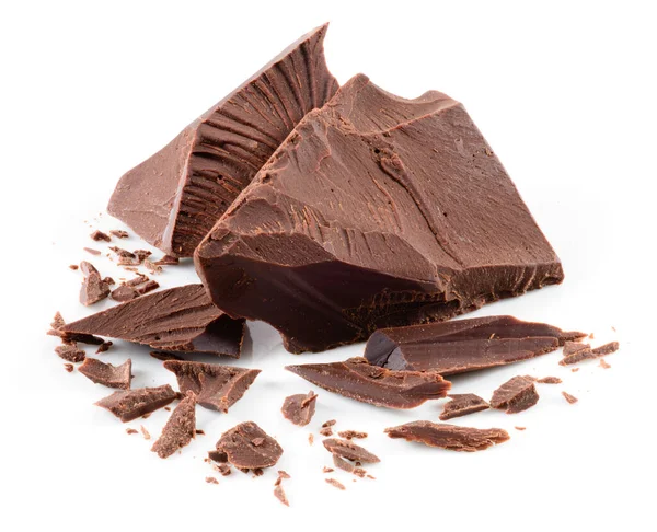 Természetes Organikus Csokoládé Darabok — Stock Fotó