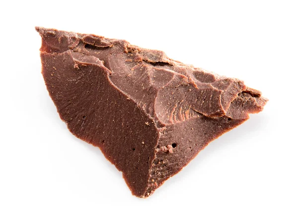 Chocolate Piece Isolated White — Stock Photo, Image