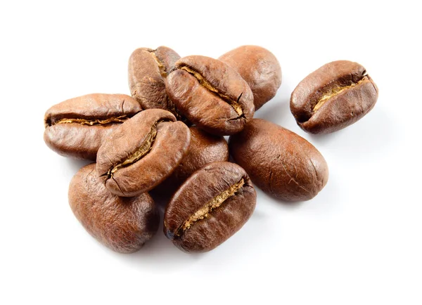 Kopi Kacang Diisolasi Pada Putih — Stok Foto