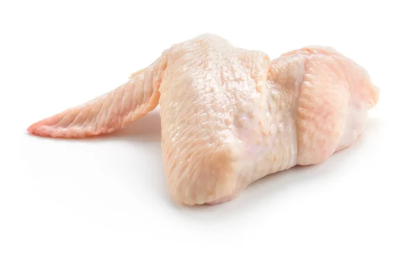 Raw Fresh Chicken Wing Isolated White Background — Stock Photo, Image