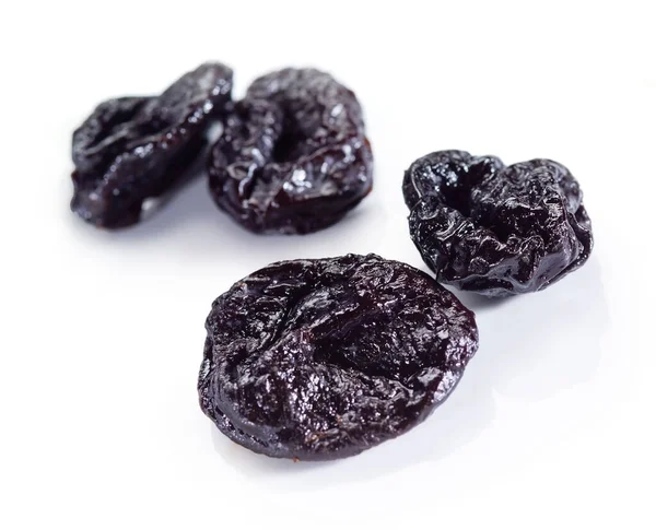Dried Plums Prunes Isolated White — Stock Photo, Image