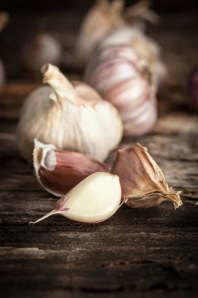 Natural organic garlic. Background