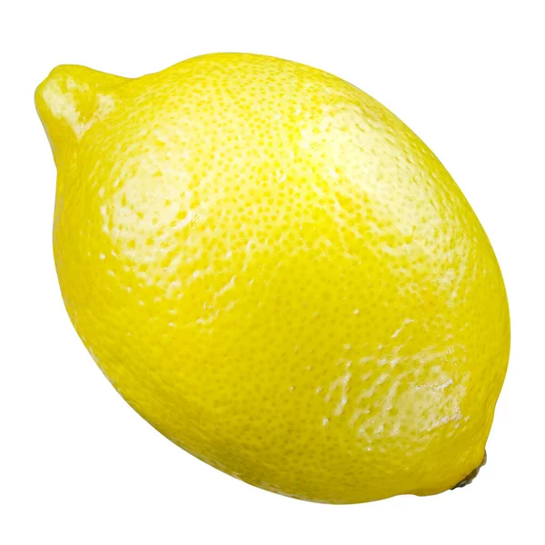 柠檬在白色背景上被隔离 收割路径 — 图库照片