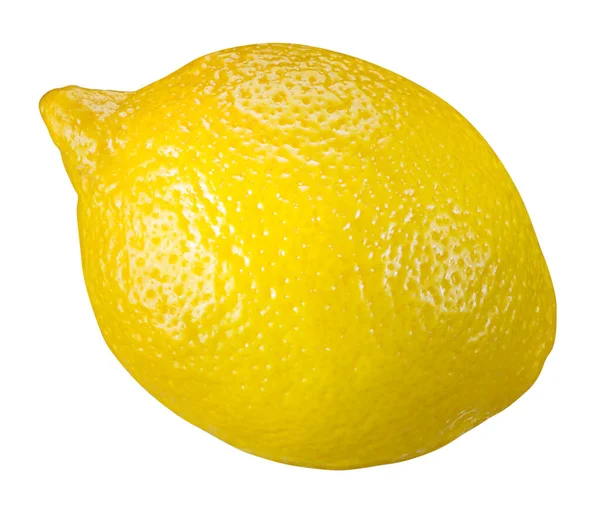 Fresh Lemon Isolated White Background Clipping Path — Stock Photo, Image