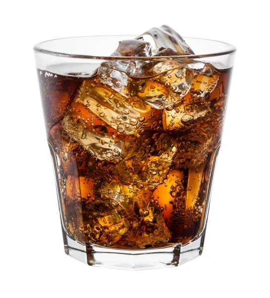 Cola Ice Cubes White Clipping Path — Stock Photo, Image