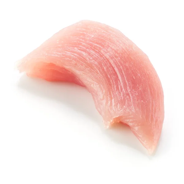 Raw Chicken Fillet Small Piece Isolated White — Stock Photo, Image