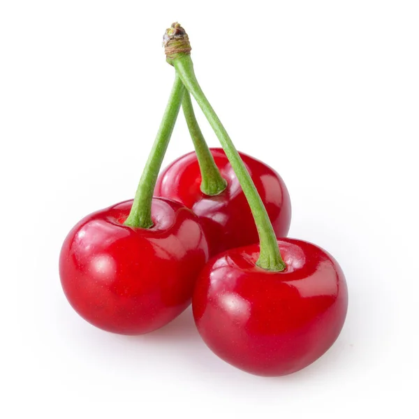Cherry Isolerad Vitt Med Klippbana — Stockfoto