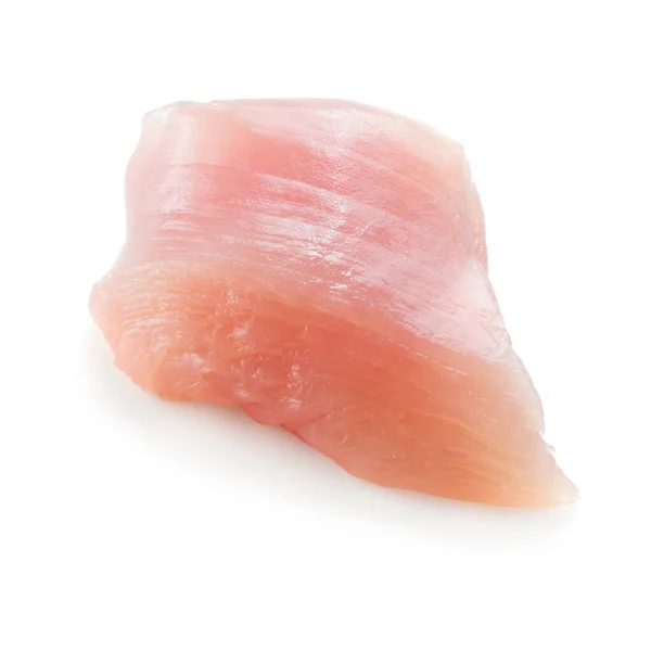 Raw Chicken Fillet Isolated White Clipping Path — Stock Photo, Image