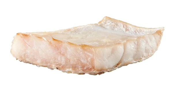 Филе Белой Рыбы Вареный Кусок Изолирован — стоковое фото