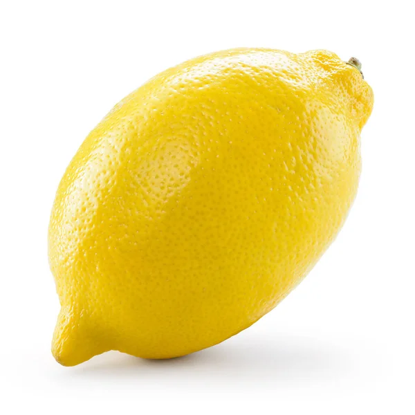 柠檬在白色上被分离出来 有快捷方式 — 图库照片