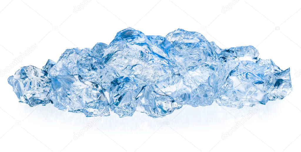 Ice isolated on white background