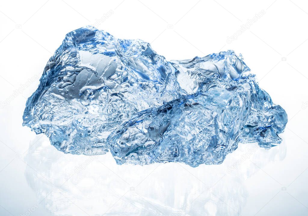 Ice isolated on white background
