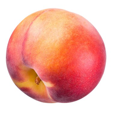 Şeftali beyazda izole edilmiş. Kırpma yolu olan meyve