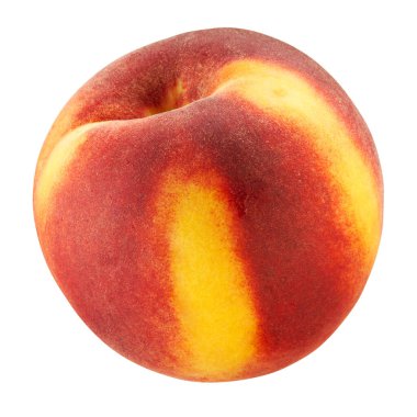 Beyaz arkaplanda şeftali izole