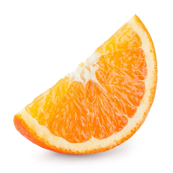 Apelsinfrukt Skiva Isolerad Vitt Med Klippbana — Stockfoto