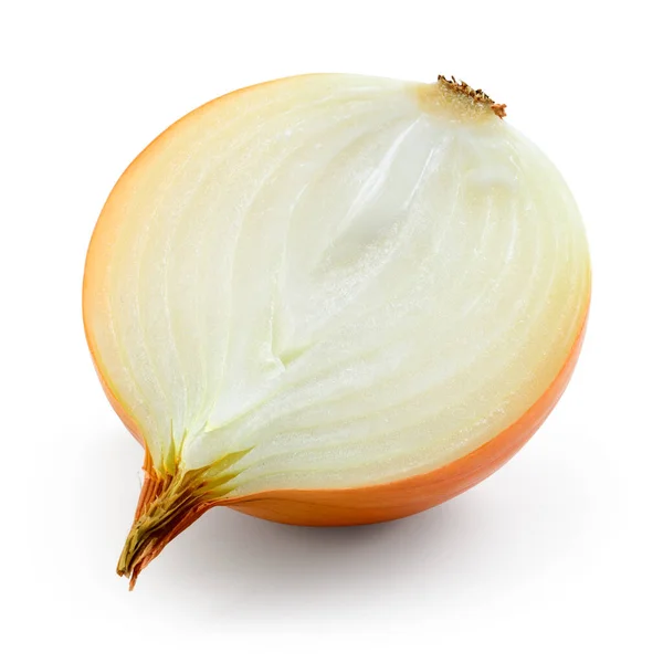 Half Onion Bulb Isolated White Clipping Path — Stock Photo, Image