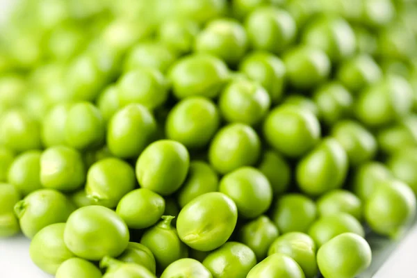 Guisantes Fondo Verde Enfoque Suave — Foto de Stock