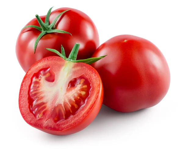 Pomodoro Isolato Bianco Con Percorso Ritaglio — Foto Stock