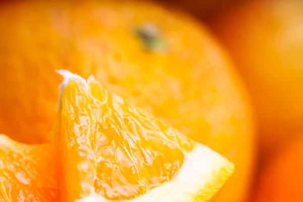 Orangen Großaufnahme Orange Hintergrund Weicher Fokus — Stockfoto