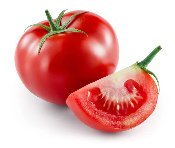 Tomato Isolated White Clipping Path — Stock Photo, Image