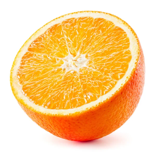 Oranje Helft Fruit Geïsoleerd Witte Achtergrond — Stockfoto