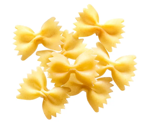 Farfalle Uncooked Pasta Isolated White Background — Stock Photo, Image