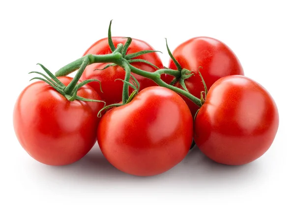 Fresh Tomatoes Isolated White Clipping Path — Stock Photo, Image