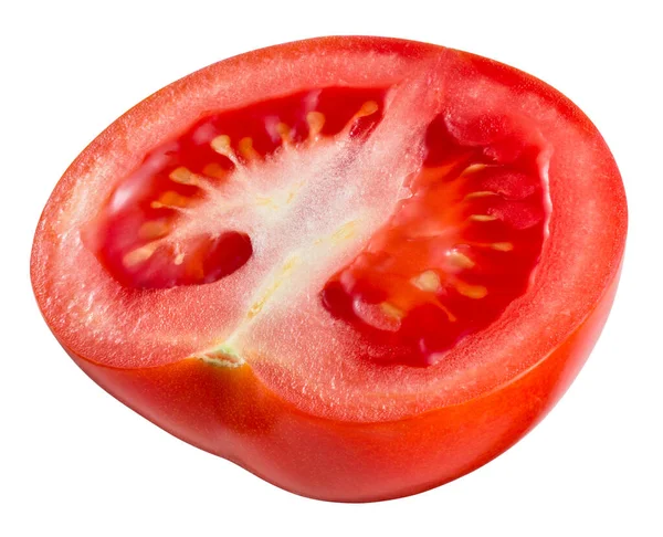 Tomato Half Isolated White Clipping Path — Stock Photo, Image