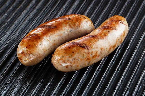 Gegrillte Schweinswürste Lebensmittel Hintergrund — Stockfoto