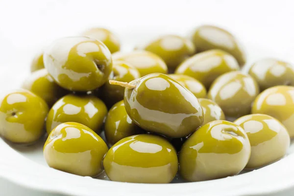Green Olives Natural Background Stock Picture