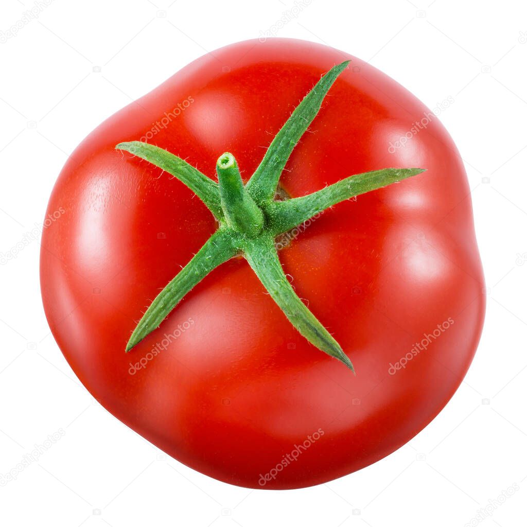 Tomato isolated on white. With clipping path.