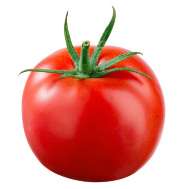 Beyaz izole domates. Kırpma yolu ile.