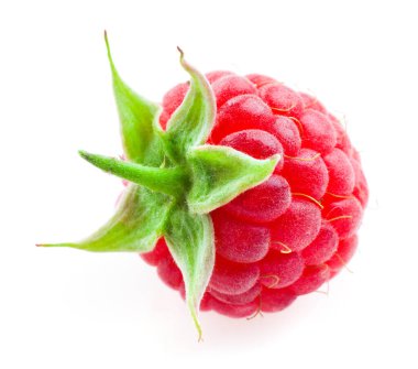 Ahududu meyvesi beyaz üzerine izole