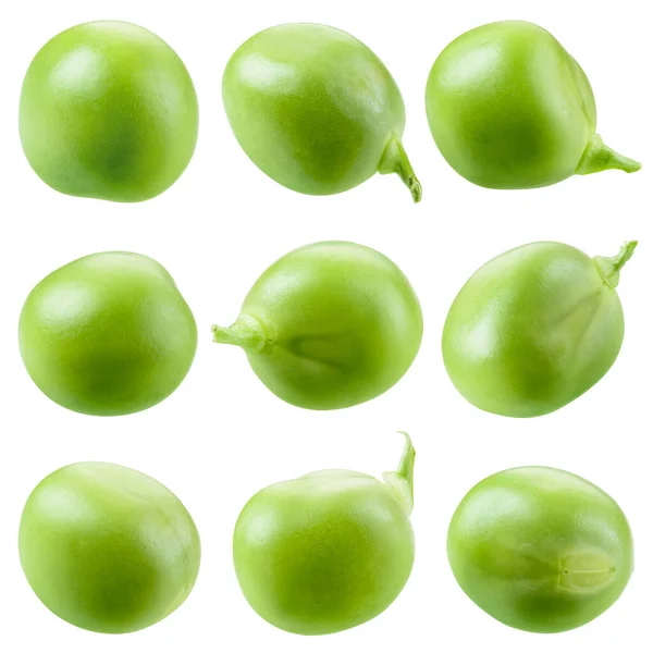 Green Pea Isolated White Collection — Stock Photo, Image