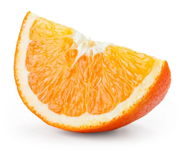 Rebanada Naranja Fruto Aislado Sobre Blanco —  Fotos de Stock