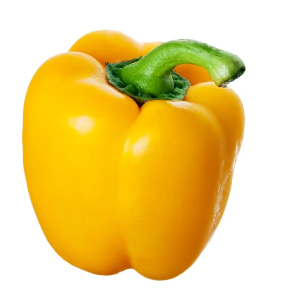 Gelbe Paprika Isoliert Auf Weißem Hintergrund — Stockfoto