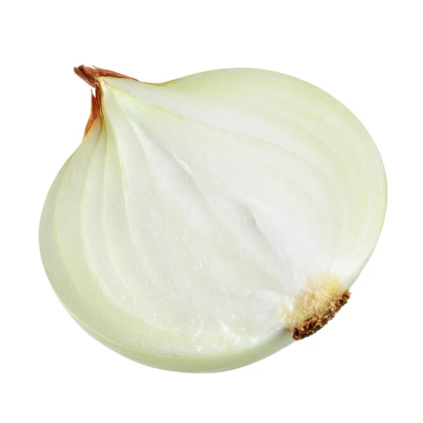 Half Onion Bulb Isolated White Clipping Path — Stock Photo, Image