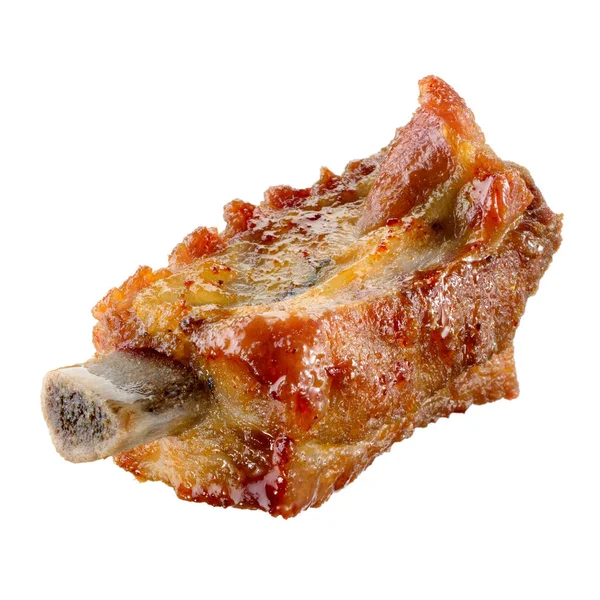 Closeup Barbecued Pork Ribs — Stock Photo, Image