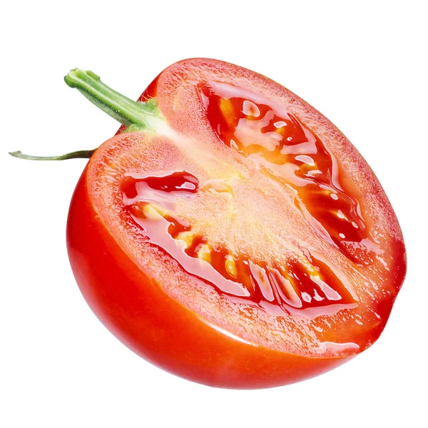 Tomat Setengah Terisolasi Pada Latar Belakang Putih — Stok Foto