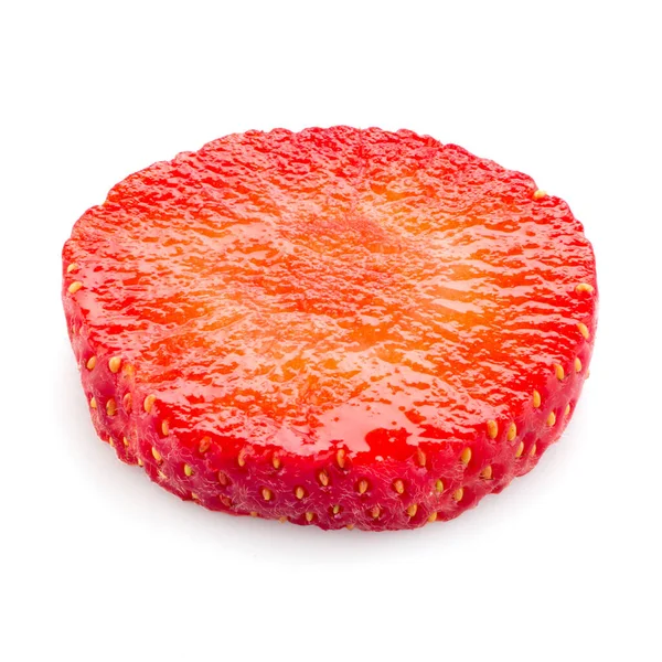 Strawberry Slice Isolated White — Stock Photo, Image