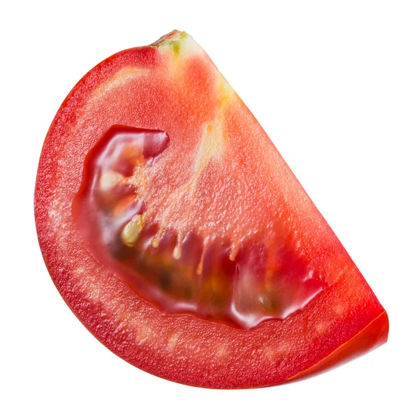 Tomato Piece Isolated White Clipping Path — Stock Photo, Image