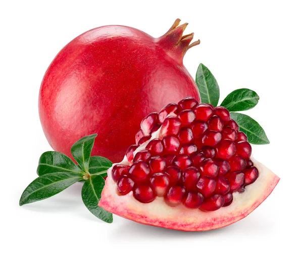 Granatäpple Vit Bakgrund — Stockfoto