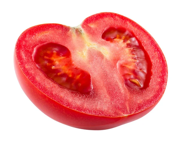 Tomato Half Isolated White Clipping Path — Stock Photo, Image