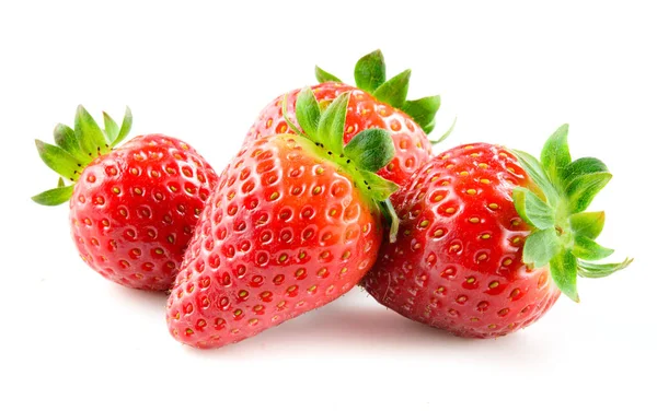 Erdbeere Beeren Isoliert Auf Weißem Hintergrund — Stockfoto