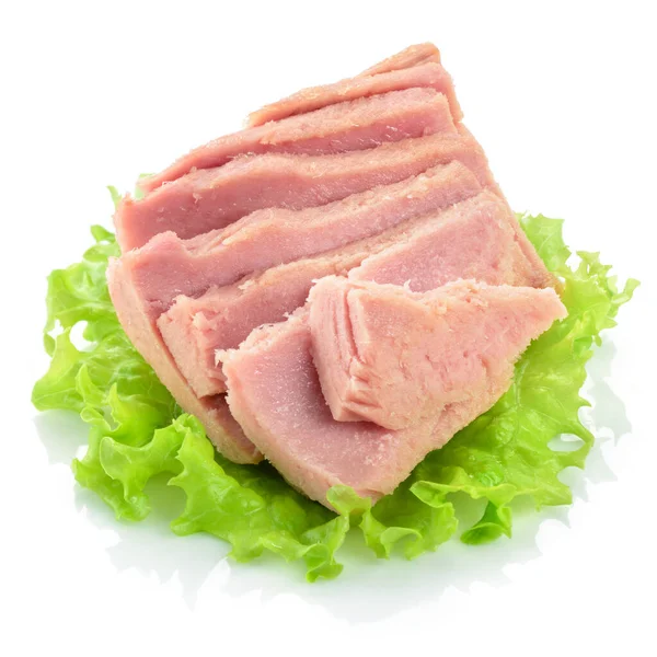 Canned Tuna Chunks Green Salad — Stock Photo, Image