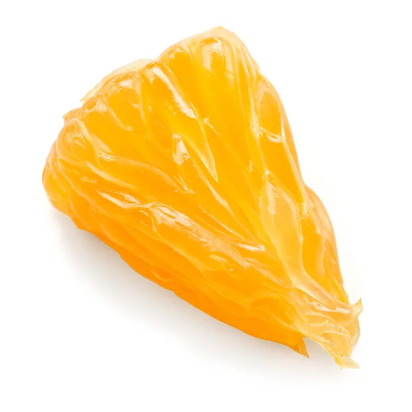 Portakal Meyvesi Beyazlara Ayrılmış Küçük Bir Dilim — Stok fotoğraf