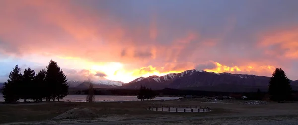 Sunrise Lake Tekapo yukarıda