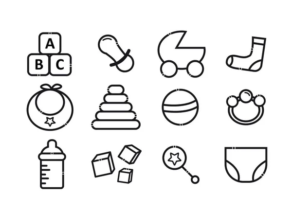 A set of childrens icons — 스톡 벡터