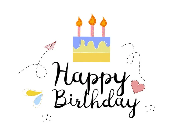 Happy birthday calligraphy poster design Stock Vector Image by ...